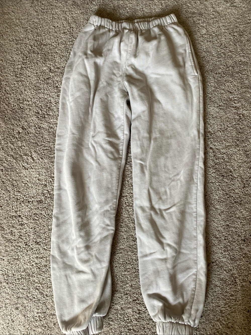 Brandy Melville Light Beige Men's Fleece Joggers